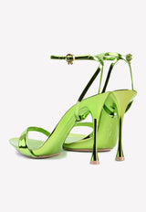 Spice Ribbon 95 Metallic Leather Sandals