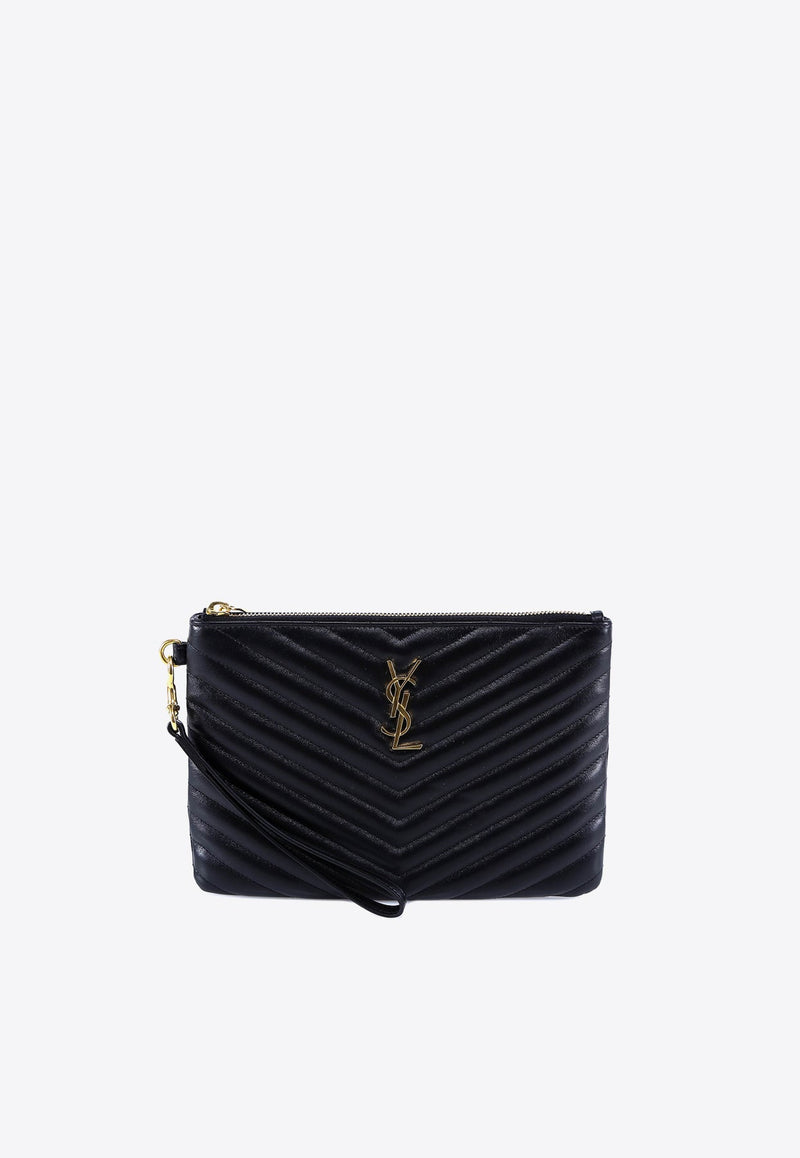 Cassandre Quilted Leather Pouch Bag