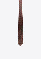 Patterned Wool-Blend Tie