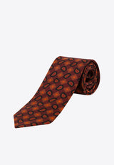 Patterned Wool-Blend Tie