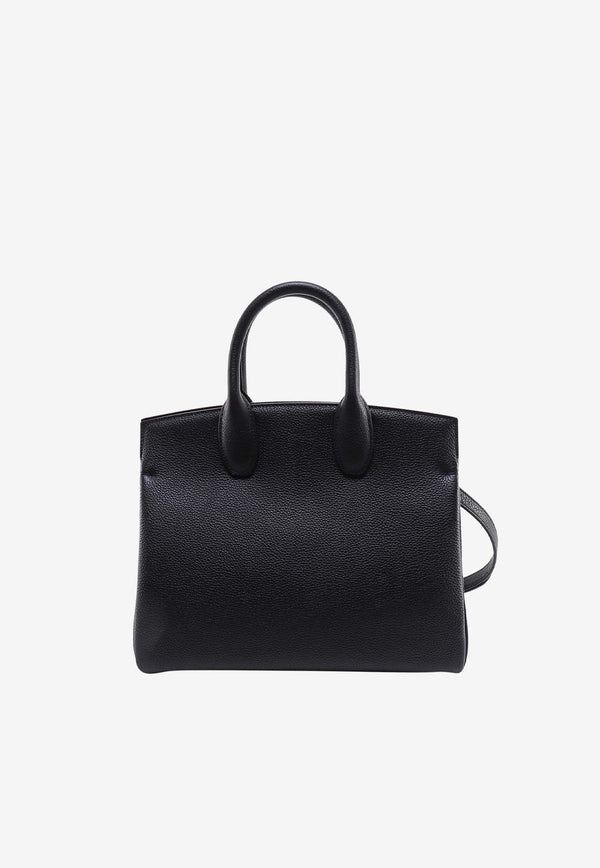 Small Studio Leather Top Handle Bag