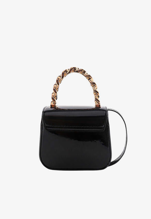 Mini La Medusa Patent Leather Top Handle Bag
