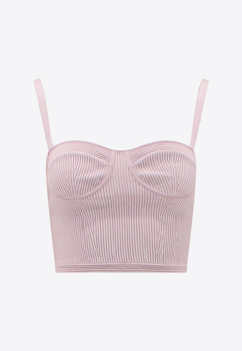 Bustier Ribbed Cropped Top