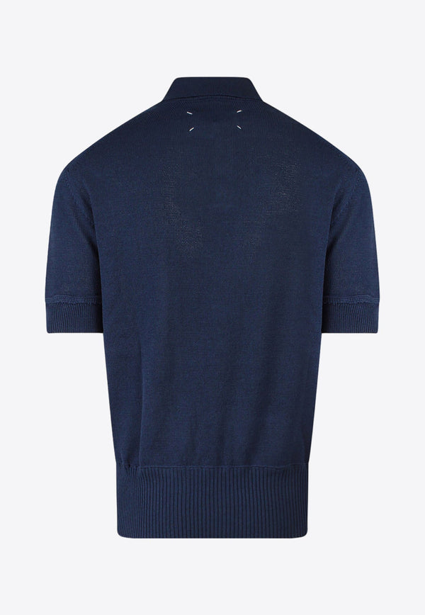 Short-Sleeved Knitted Polo T-shirt