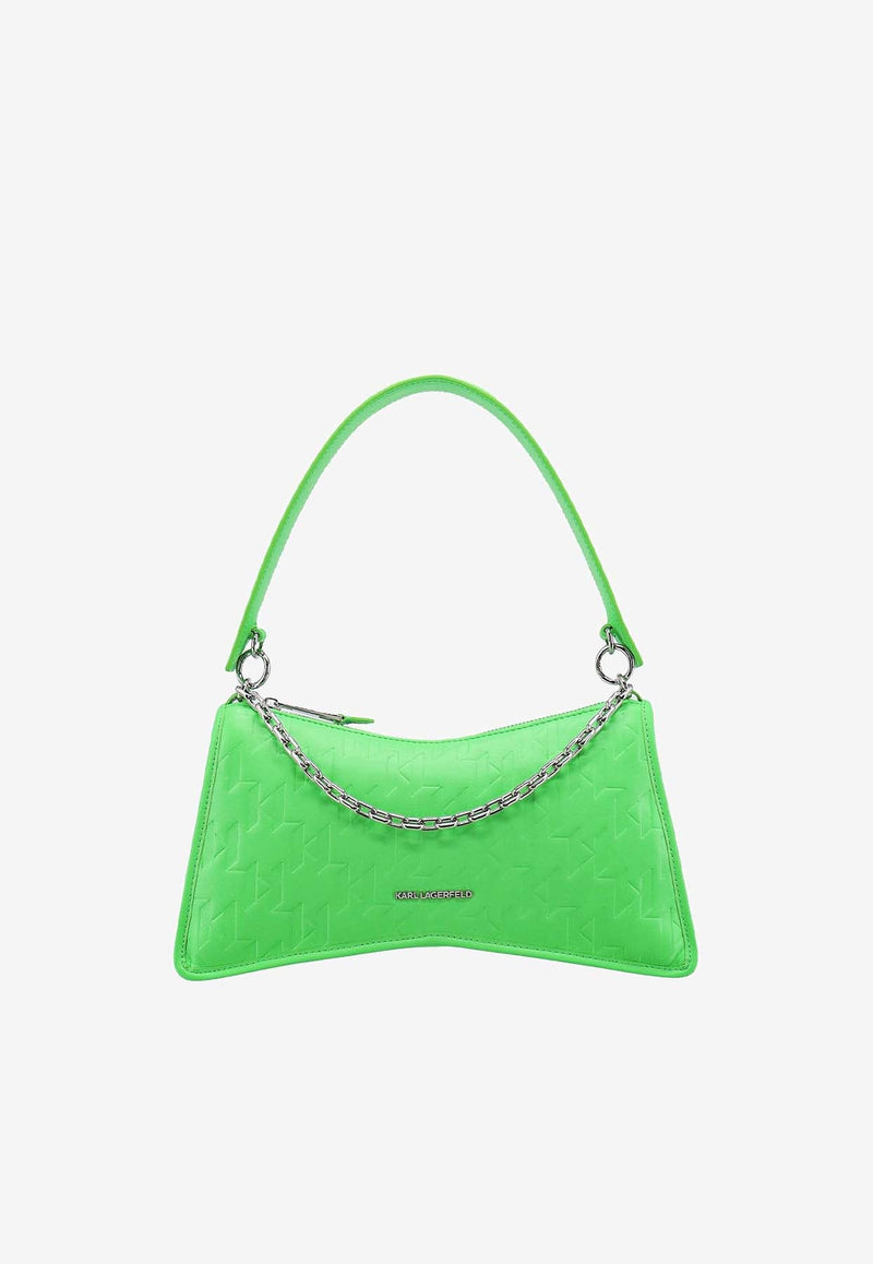 Embossed Logo Shoulder Bag