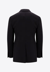 Single-Breasted Wool Tuxedo Blazer