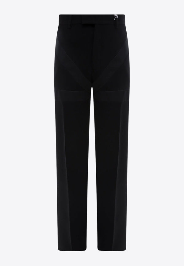 Inlay Pressed-Crease Tailored Pants