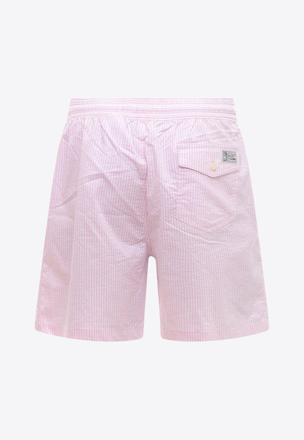 Logo Embroidered Swim Shorts