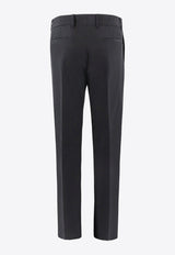 Wool Pleated Tailored Pants