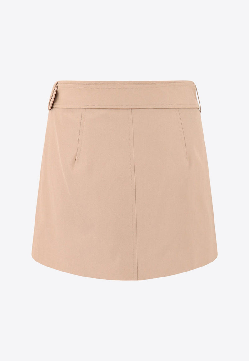 Belted Mini Wrap Skirt