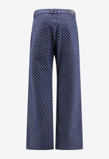 Monogram Jacquard Wide-Leg Jeans