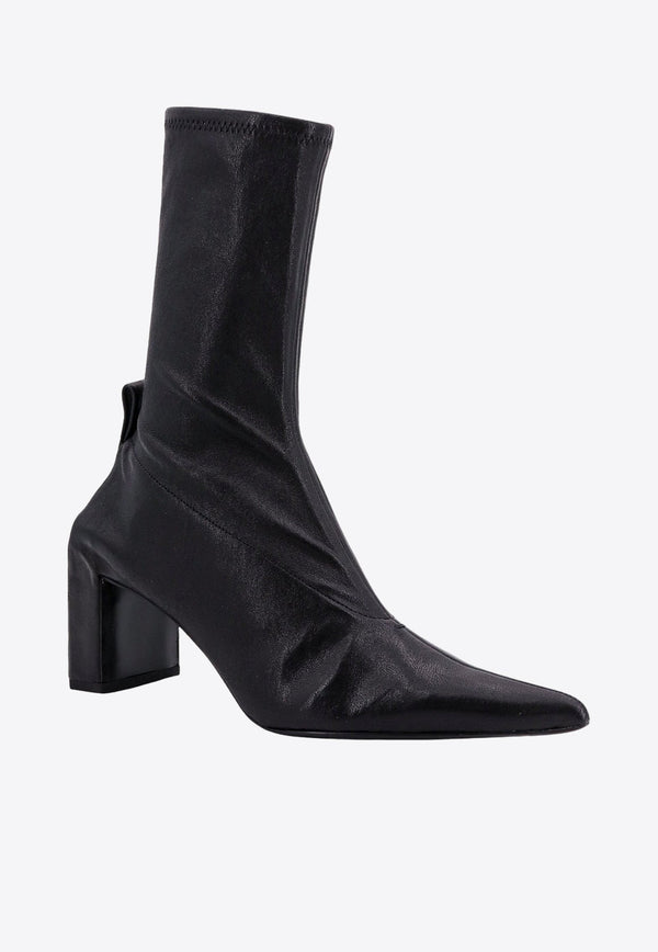 60 Pointed-Toe Leather Ankle Boots