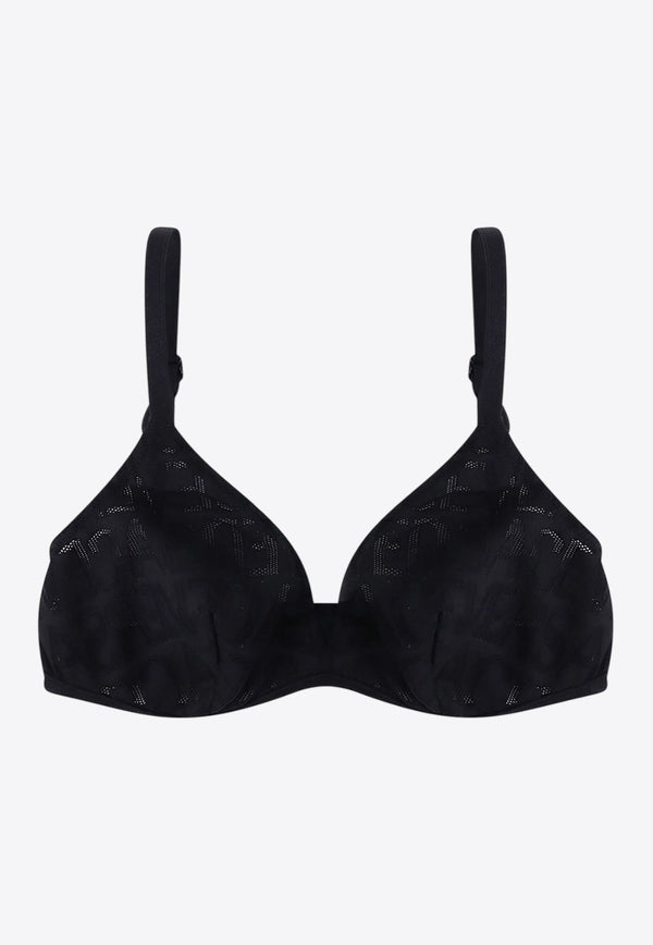 Logo Jacquard Triangle Bra