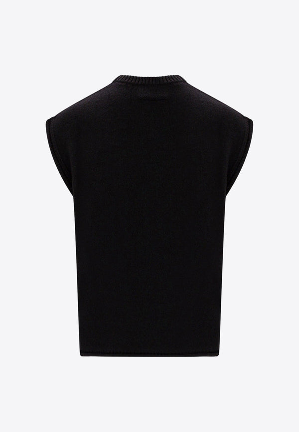 V-neck Knitted Sweater Vest