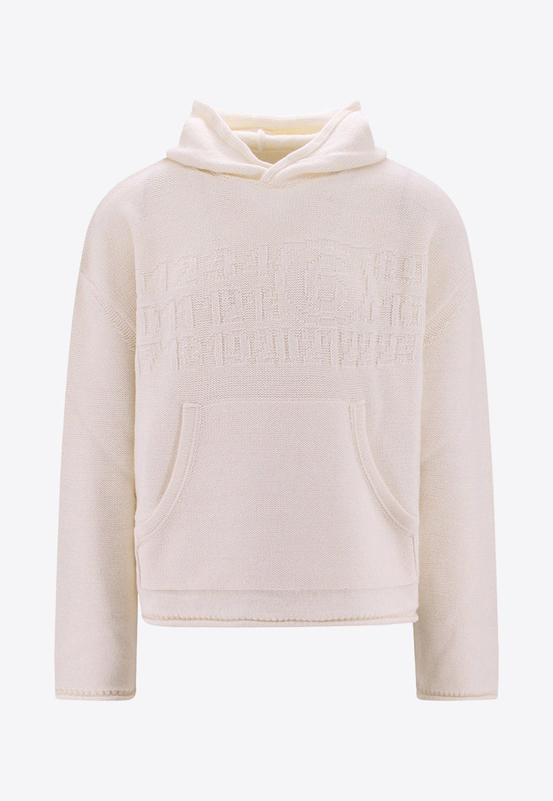 Logo Jacquard Hooded Sweater