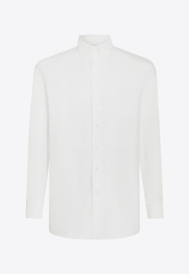 Logo Embroidered Button-Up Shirt