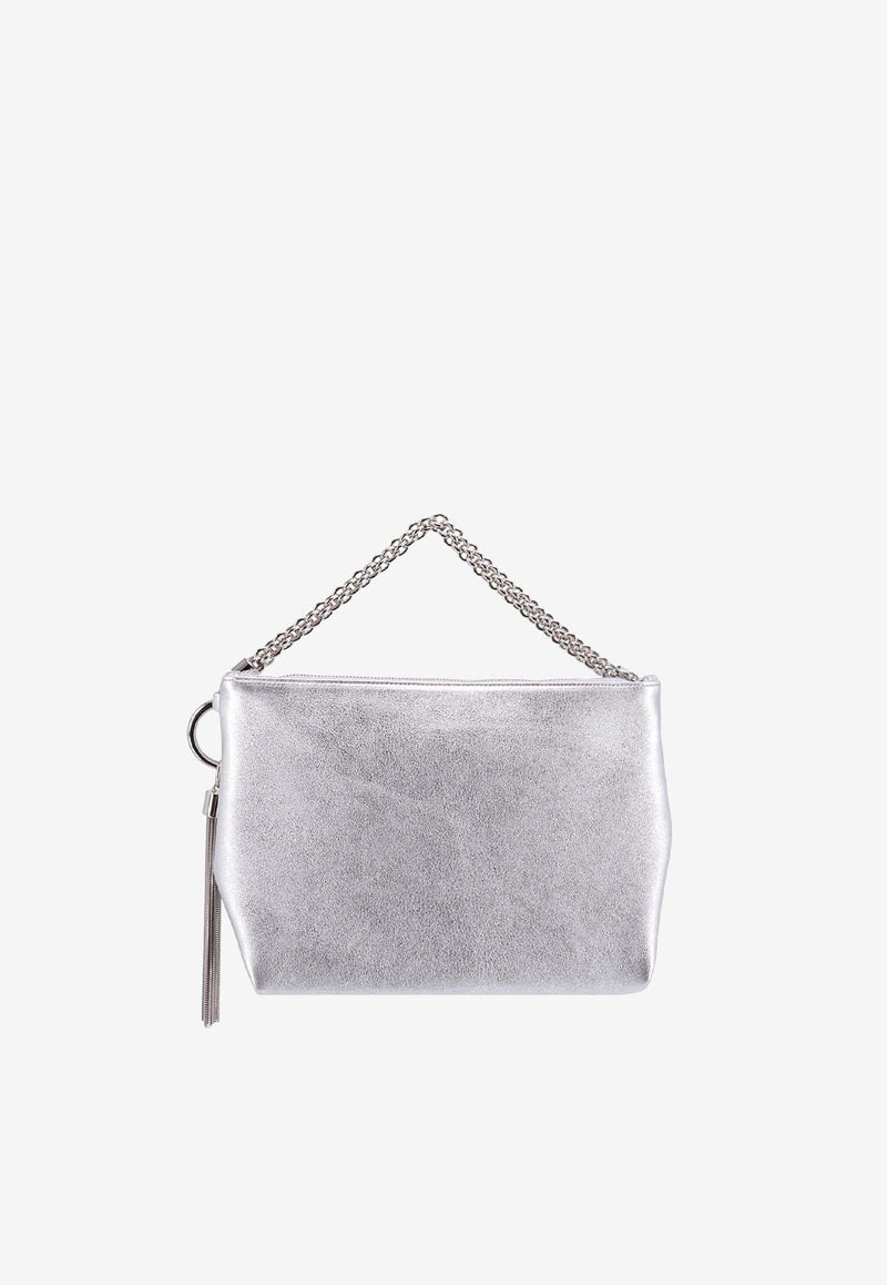 Callie Metallic Leather Pouch Bag