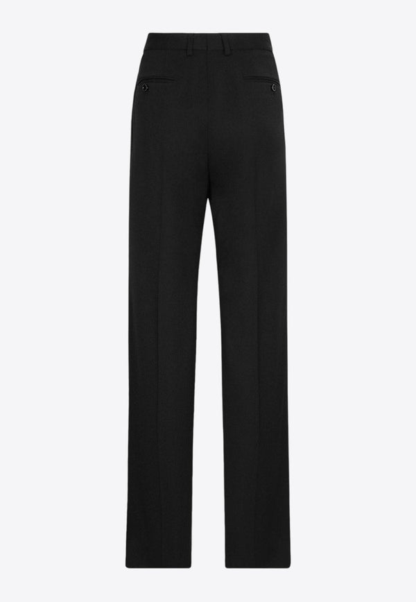 Flared Wool-Blend Pants