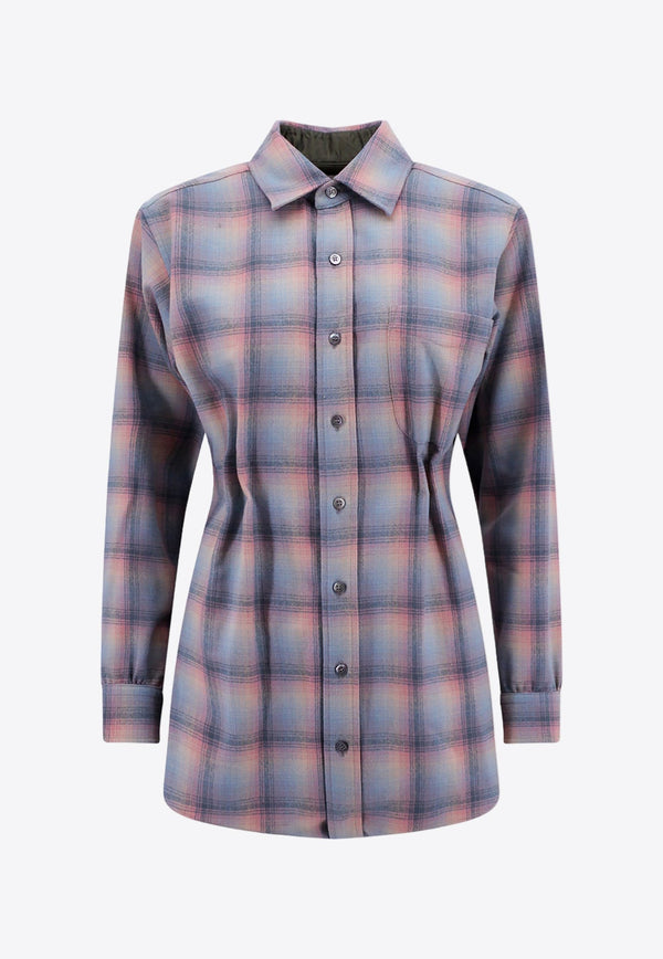 Long-Sleeved Checked Shirt