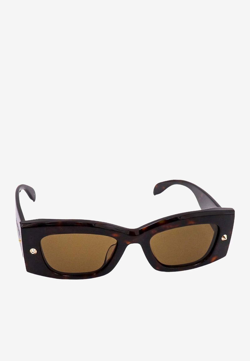 Spike Studs Rectangular Sunglasses