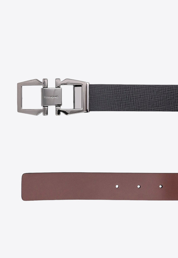 Logo Buckled Reversible Belt