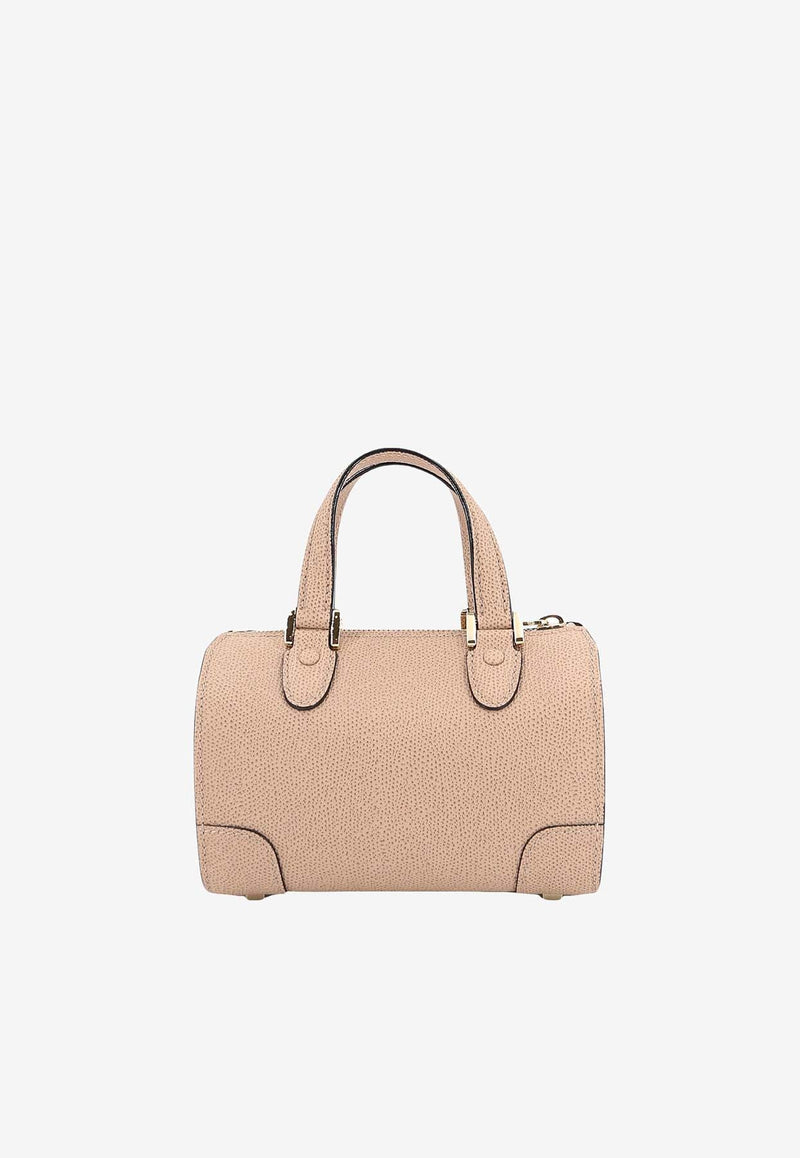 Micro Babila Leather Top Handle Bag