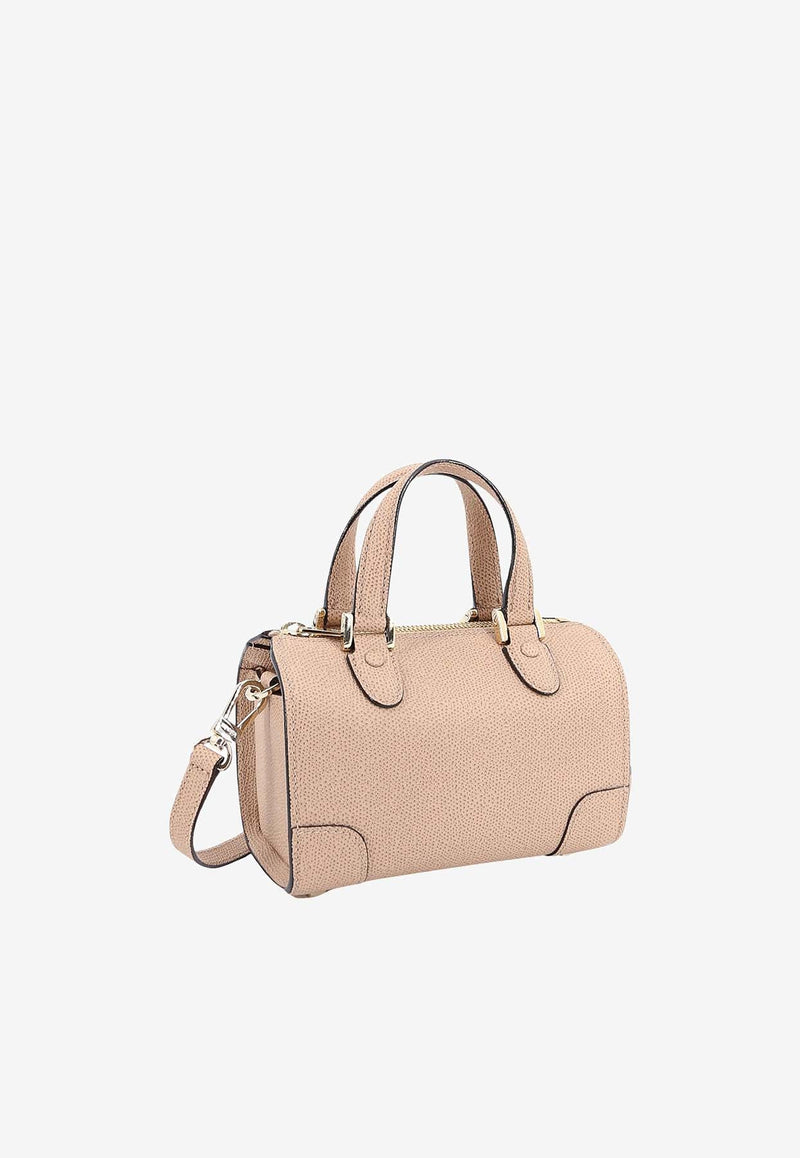 Micro Babila Leather Top Handle Bag