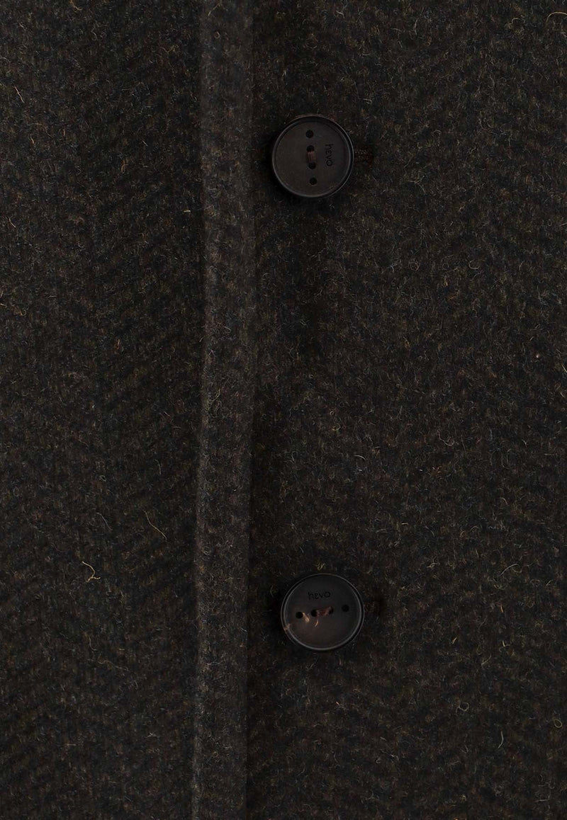 Ostuni Herringbone Wool Coat