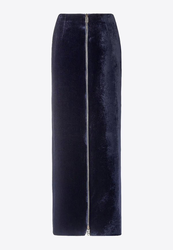 Maxi Velvet Pencil Skirt