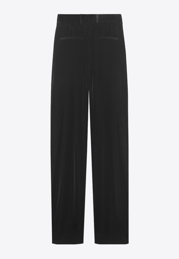 Velvet Wide-Leg Pants