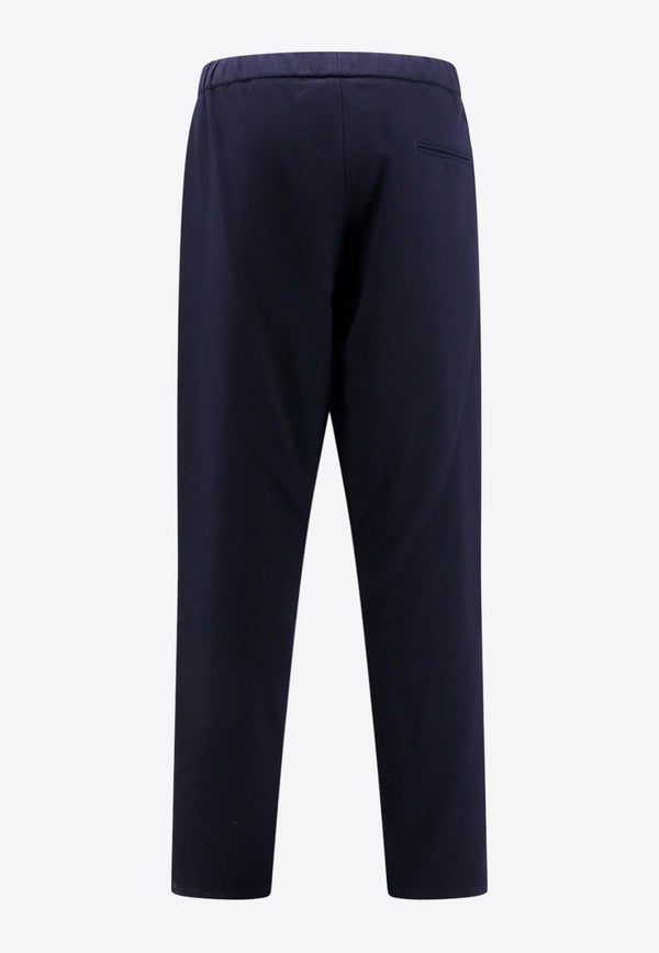 Tapered Ribbed Wool-Blend Pants