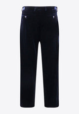 Straight-Leg Velvet Pants