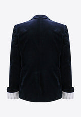 Single-Breasted Velvet Blazer