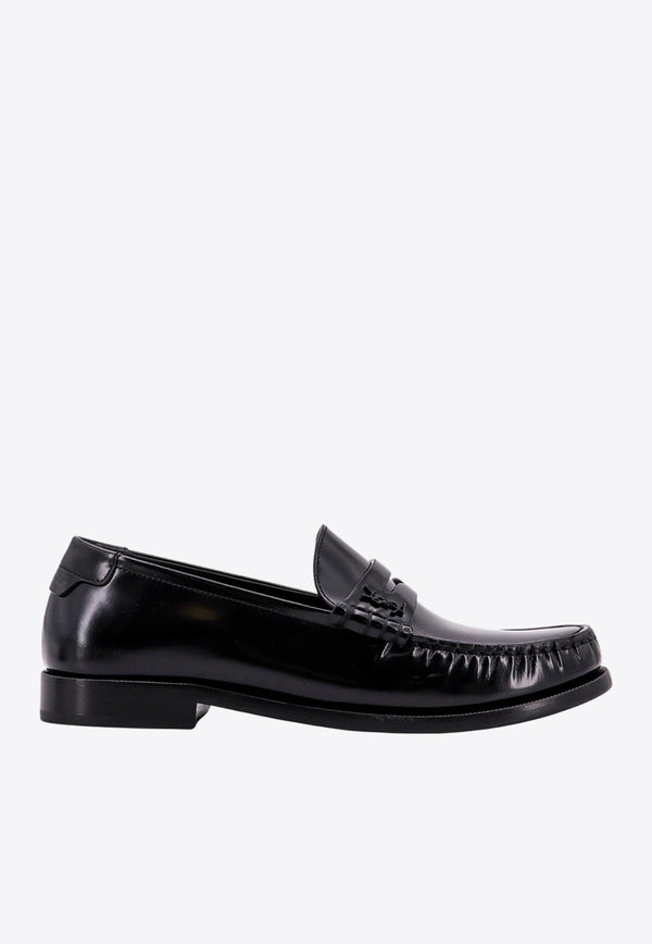 Cassandre Logo Leather Loafers
