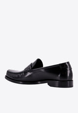 Cassandre Logo Leather Loafers