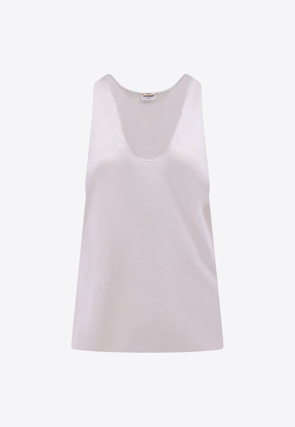 Silk Satin Crepe Tank Top