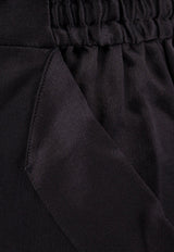 Silk Satin Crepe Pencil Skirt