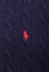 Logo Embroidered Knitted Sweater