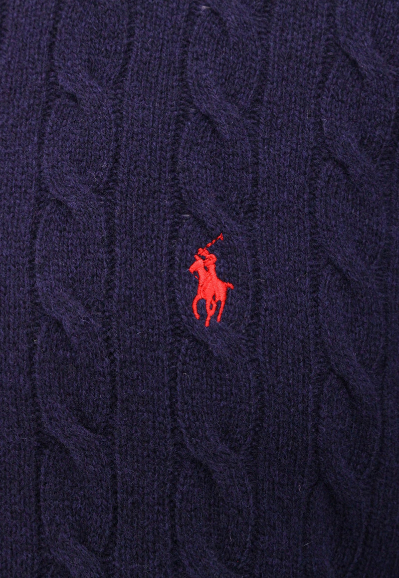 Logo Embroidered Knitted Sweater