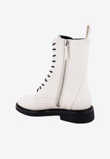 Double T Leather Ankle Boots