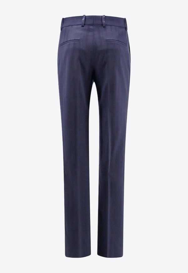 Slim-Fit Tailored Wool Pants