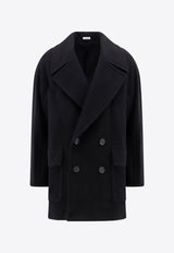 Double-Breasted Tailored Cashmere Coat