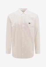 X Lacoste Logo Patch Long-Sleeved Shirt