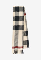 Checked Wool Scarf