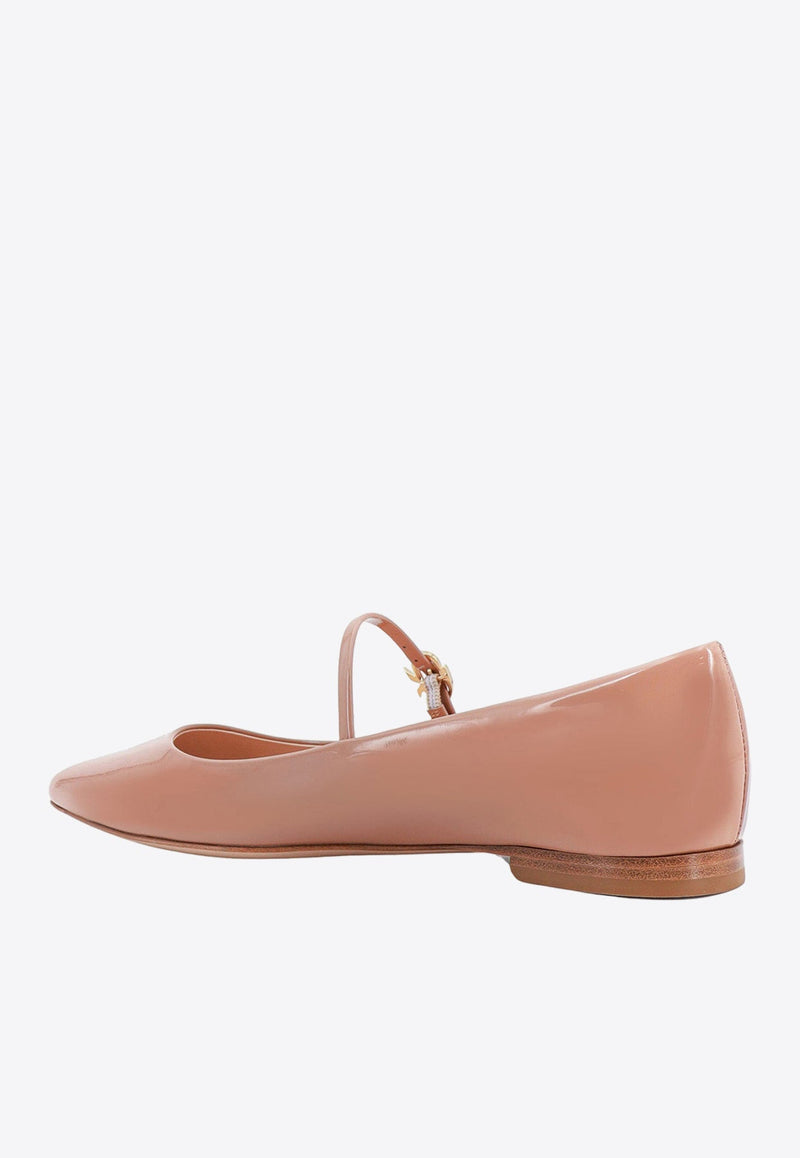 Ribbon Jane Patent Leather Pointed Flats