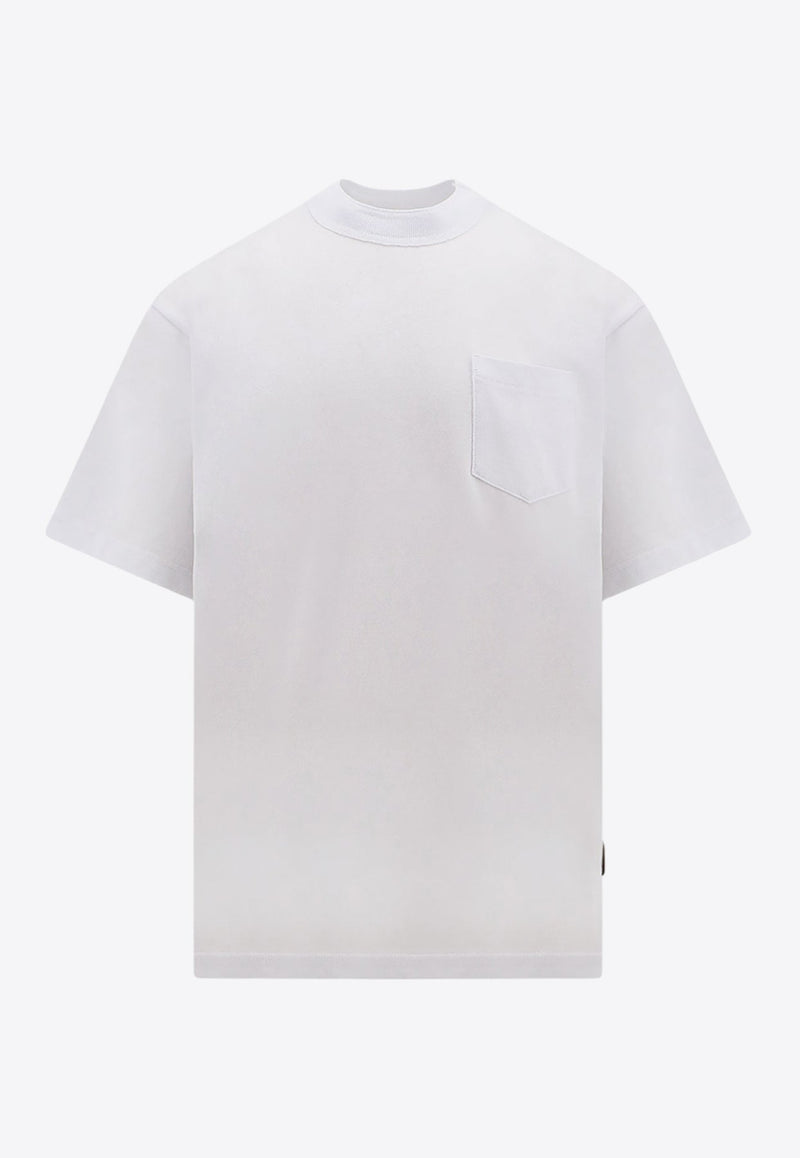 Basic Crewneck T-shirt with Zip Detail