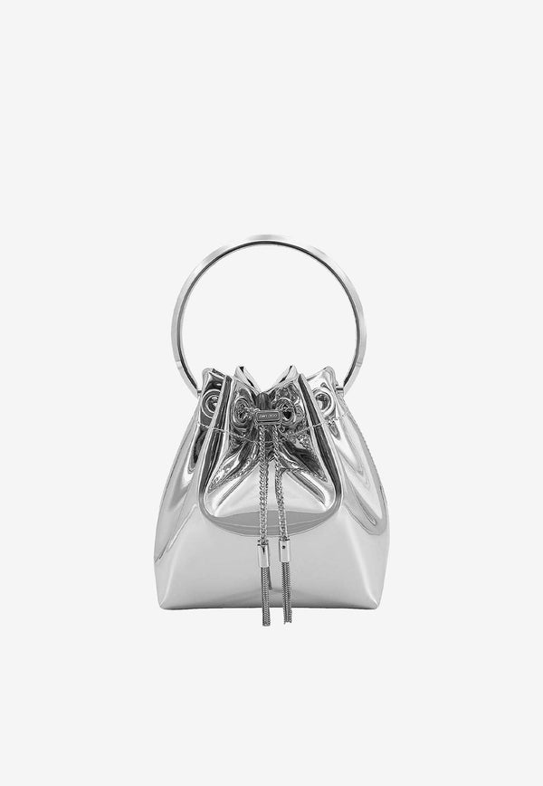 Mini Bon Bon Mirrored Leather Bucket Bag