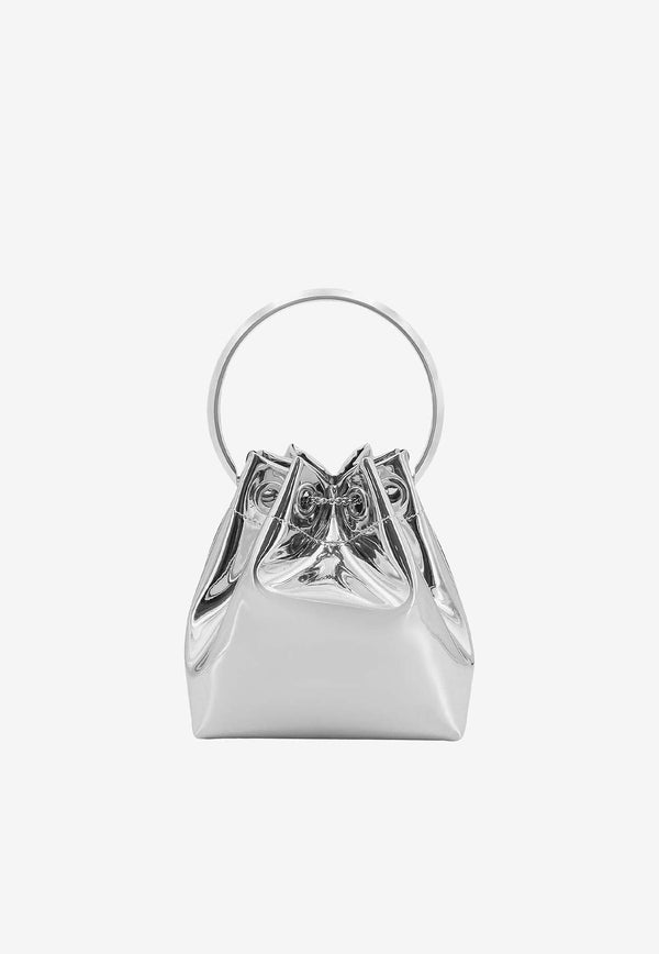 Mini Bon Bon Mirrored Leather Bucket Bag