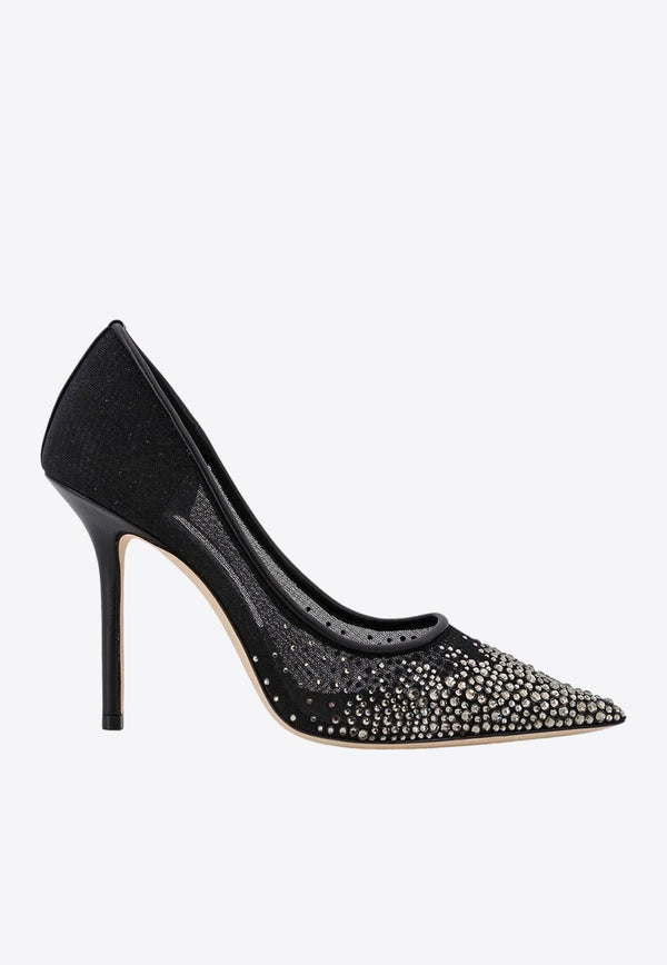 Love 100 Crystal Mesh Pumps