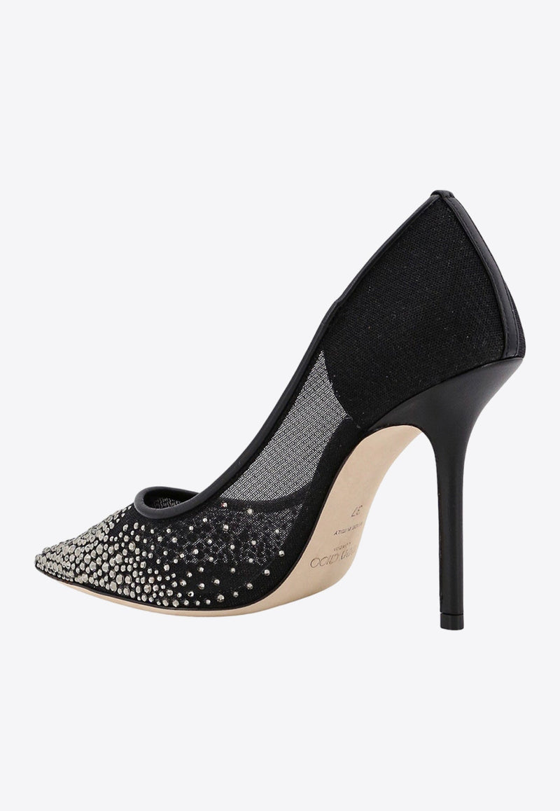 Love 100 Crystal Mesh Pumps